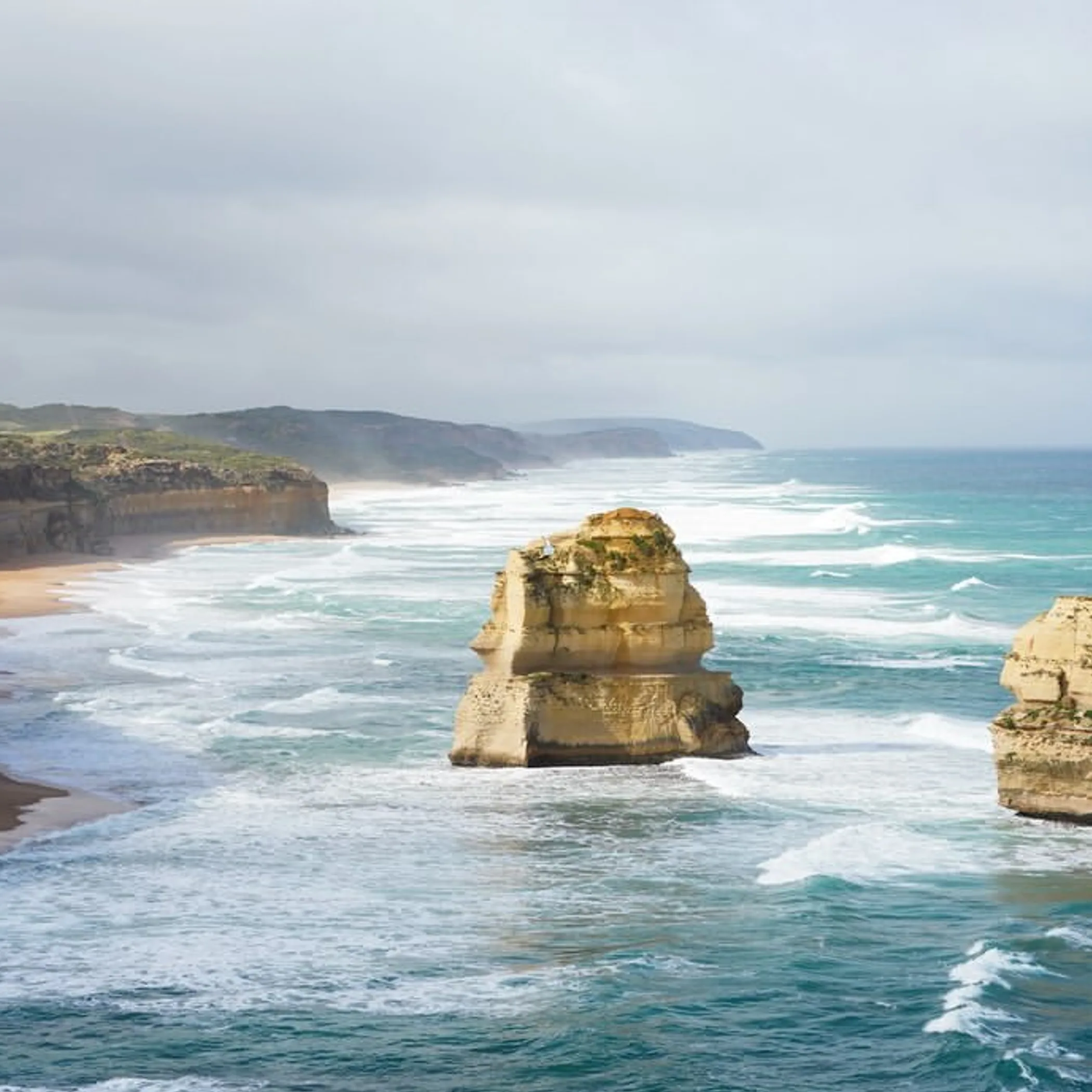 scenic coastal view along great ocean road