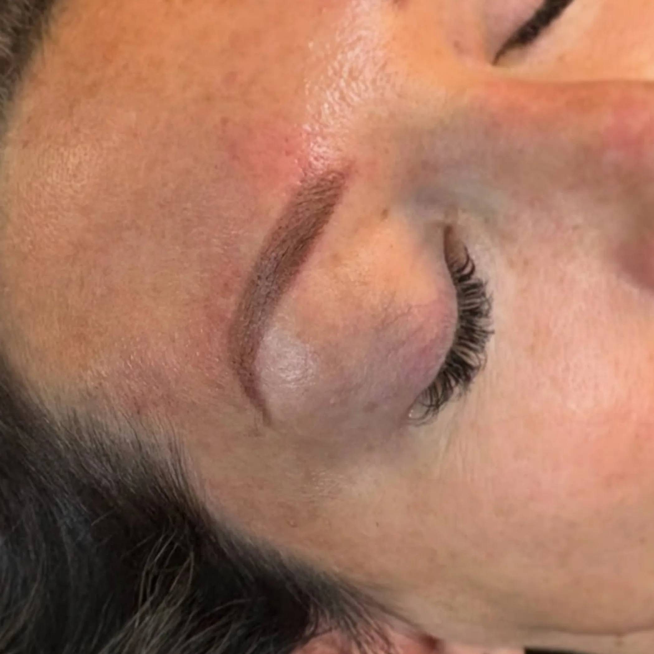 cosmetic brow tattoo work