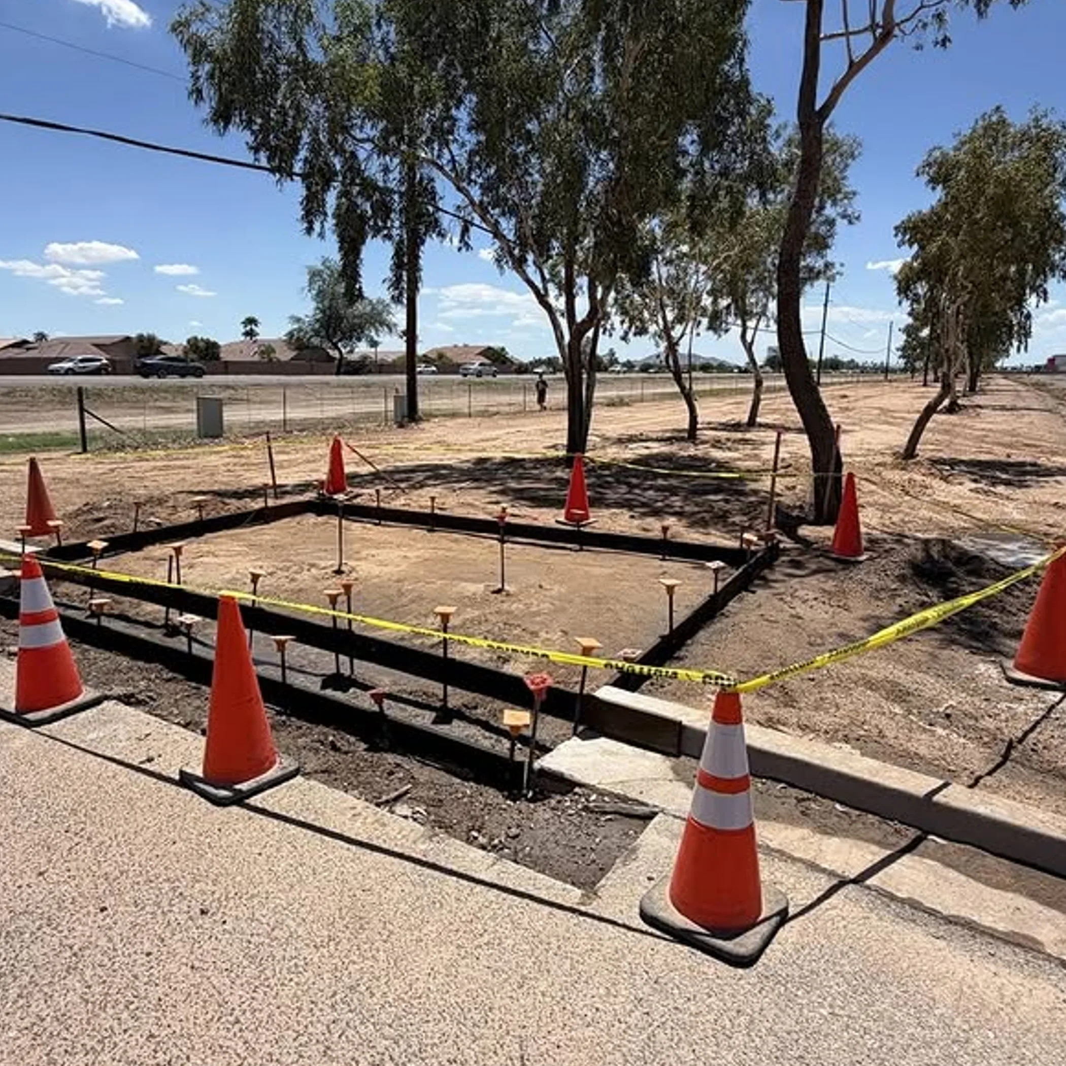 concrete excavation and preparation work