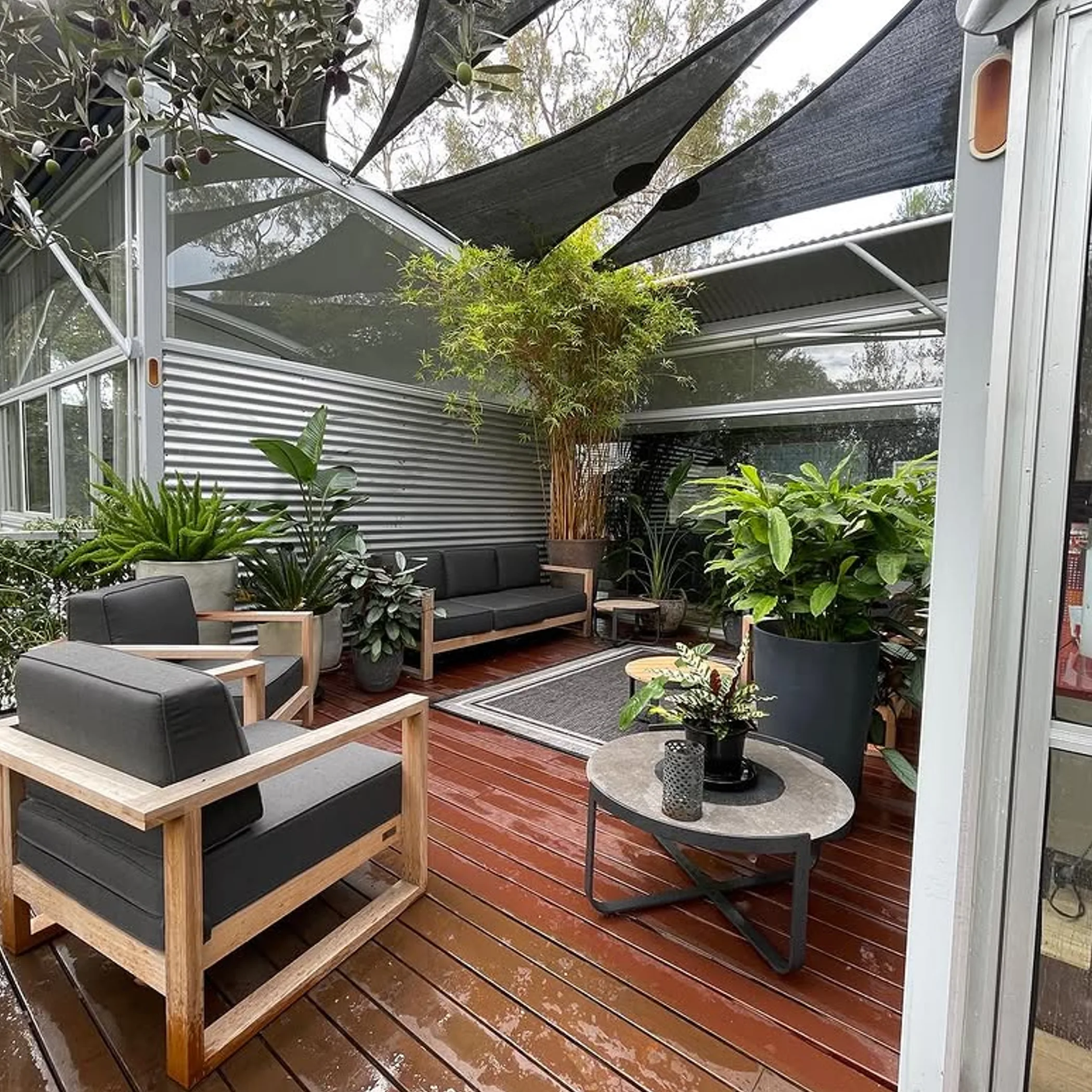 residential windows in clear focus